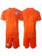 Anglie Brankářské Domácí dres pro děti ME 2024 Krátký Rukáv (+ trenýrky)